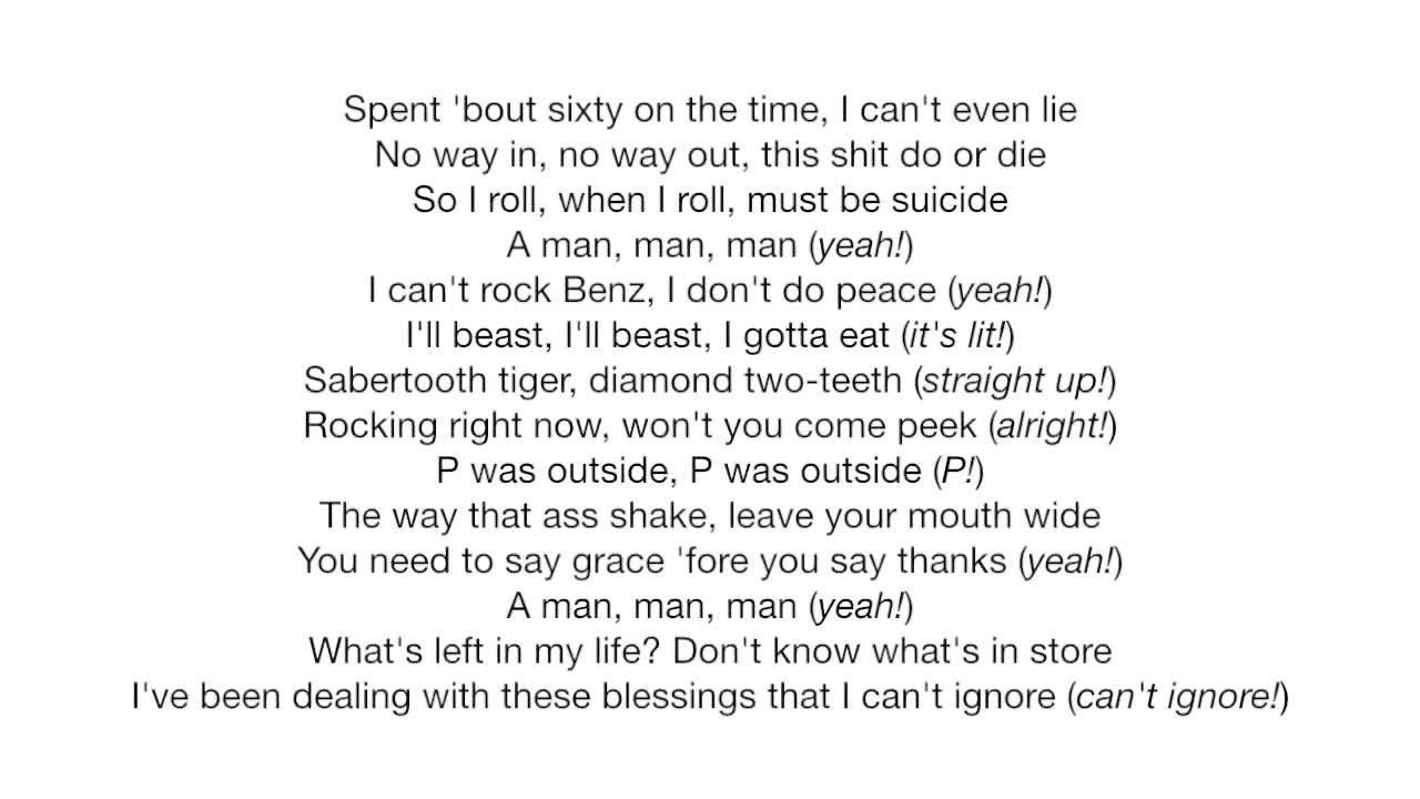 Travis Scott - A man Lyrics