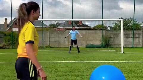 GIANT BALL PENALTY CHALLENGE 🔵😱