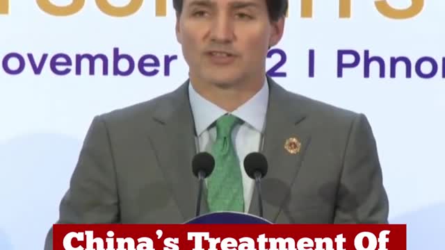 Trudeau responds to China's treatment of Uighur people as 'genocide'.