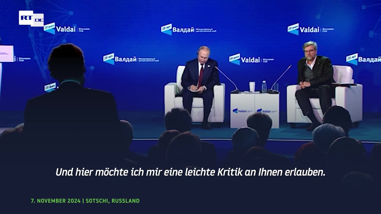 "Was in Europa fehlt? Ihnen fehlt es an Verstand" – Putin beim Waldai-Forum