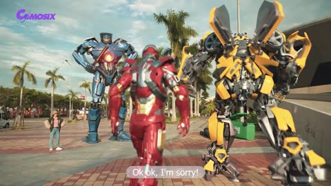 Bumblebee vs Hulk Cartoon - Transformers x Avengers _ Paramount Pictures [HD_HD