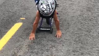 Little Boy Performs Sick Stunts on Bicycle With Special Training Wheels