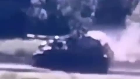 Drone Smashes Russian Soldiers Riding On Heavy Gun
