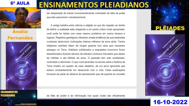 6ª Aula do Livro "Recuperar O Poder" Barbara Marciniak. 16-10-2022. (H.Q.)