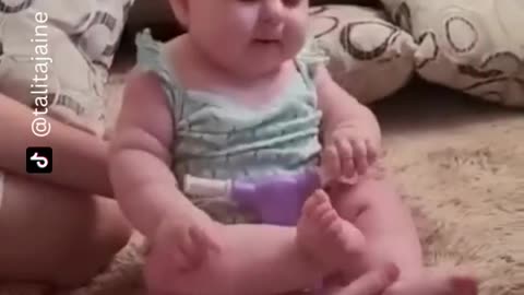 Funny video mom with baby