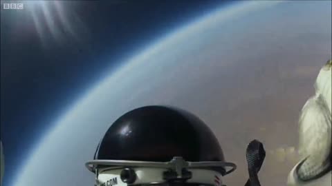 Jumping from space! - Red Bull space Dive - BBC