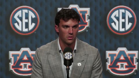 Auburn QB Payton Thorne at SEC Media Days