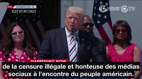 Trump annonce une action en justice contre Facebook, Google et Twitter