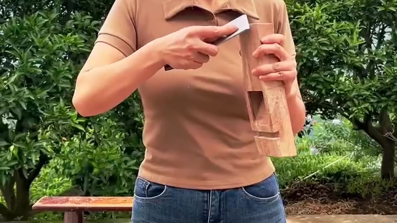 Making A Beautiful Craft From Wood 🪵 🪓 __ Home_144p