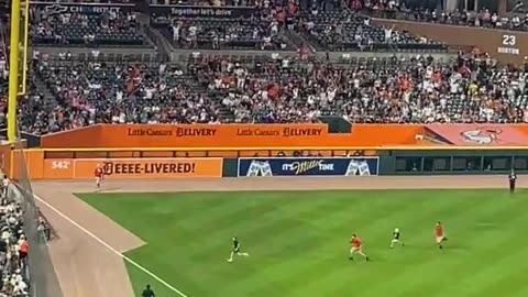 Kids Cuffed After Running Onto Field at Detroit Tigers Game