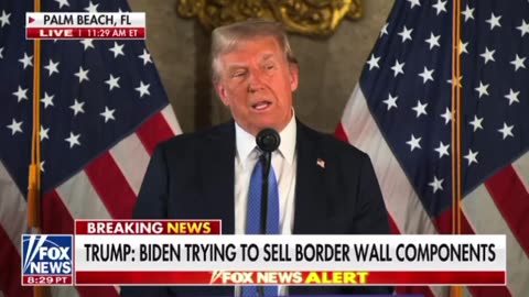 Trump Calls Out Biden For Selling Border Wall Parts for Pennies