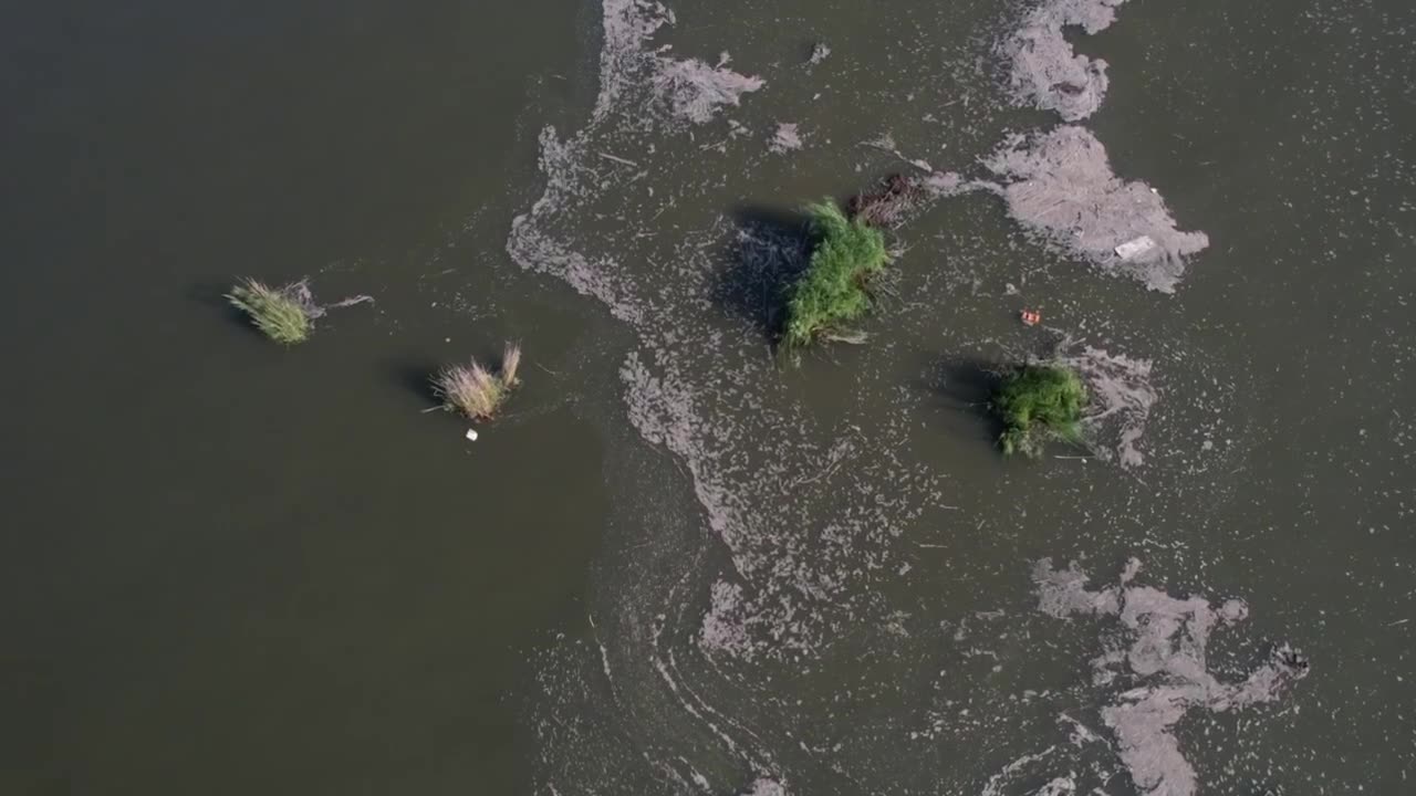 Footage of the Flooded Dnipro Shoreline