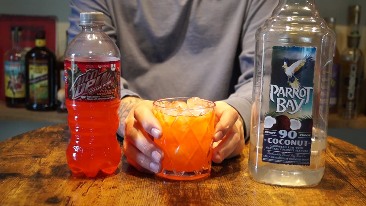 Parrot Bay Coconut Rum & Mtn Dew Game Fuel Citrus Cherry