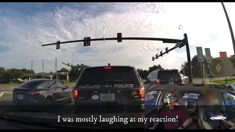 Cop Car Almost crashed into