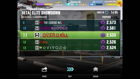 EF Racing CSR2 - Camaro SS 12.04 in SD: Extra Fusions Shift & Tune Update