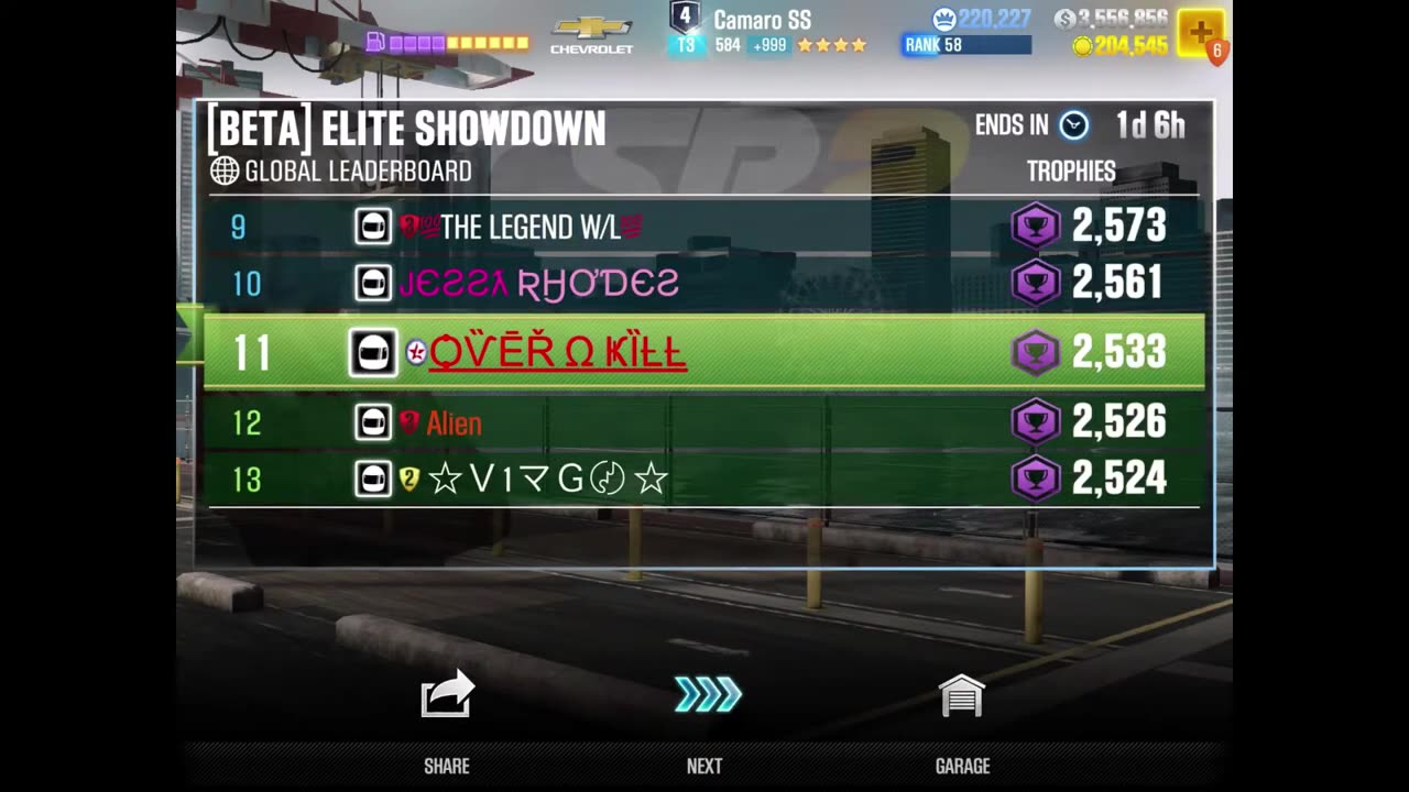EF Racing CSR2 - Camaro SS 12.04 in SD: Extra Fusions Shift & Tune Update