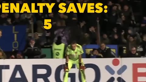 Impossible penalty saves in football goalkeeper