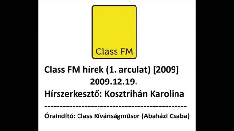 A Class FM hírösszefoglaló (2009. december 19. 13:00)