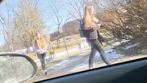 Slippery Sidewalk Causes Side Splitting Laughter