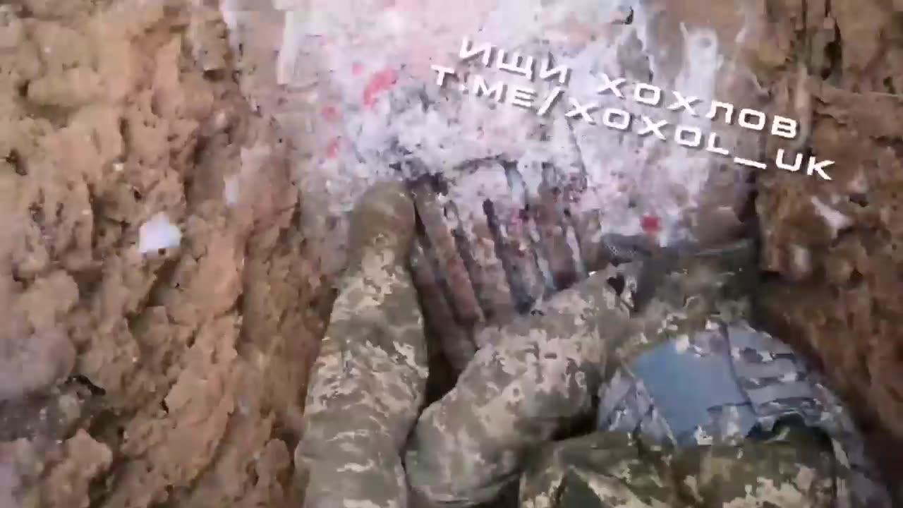 Extermination of Ukrops in their trenches