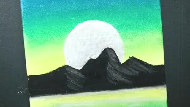 Mountain scenery with soft pastel colour