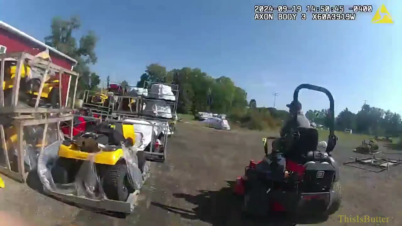 Man uses lawnmower to flee Jackson County deputy, pulls gun, shoots himself in hand while being tased