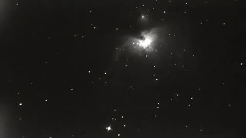 Sky-watcher films flashing anomaly traveling through space near the Orion Nebula