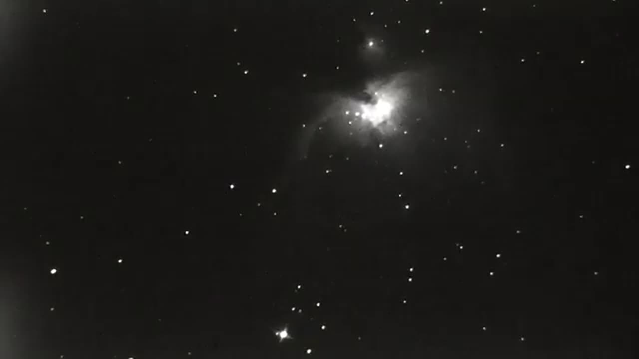 Sky-watcher films flashing anomaly traveling through space near the Orion Nebula