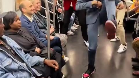 Subway entertainer