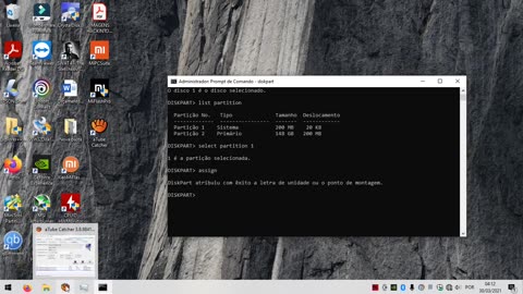 Como montar partição EFI pelo Windows 10 usando o comando DISKPART - Vídeo 2 de 3