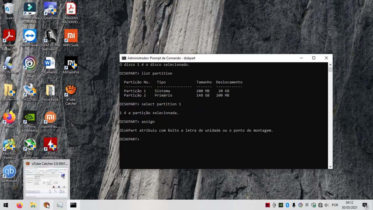 Como montar partição EFI pelo Windows 10 usando o comando DISKPART - Vídeo 2 de 3