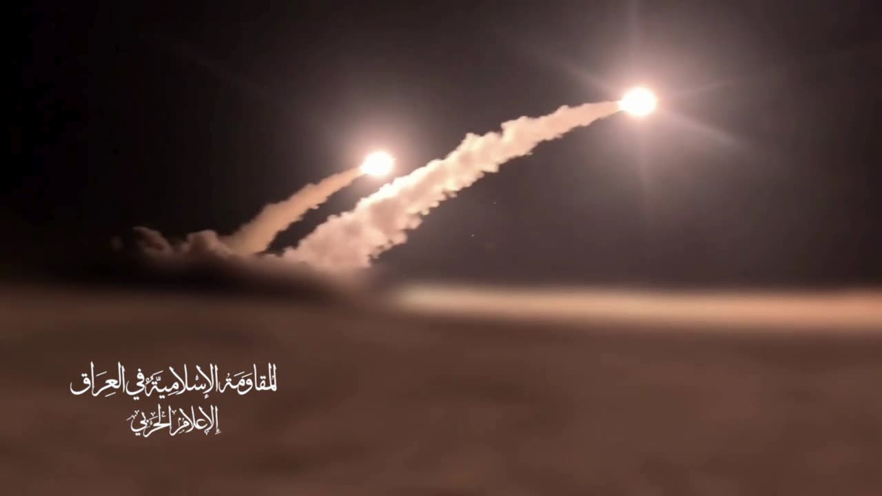 Islamic Resistance in Iraq launching Al-Arqab cruise missiles towards two separate vital targets