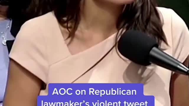 AOC on Republican lawmaker's violent tweet