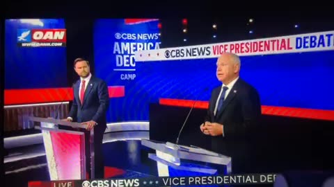 Vance & Walz cbs debate Tuesday 09:l2 pm