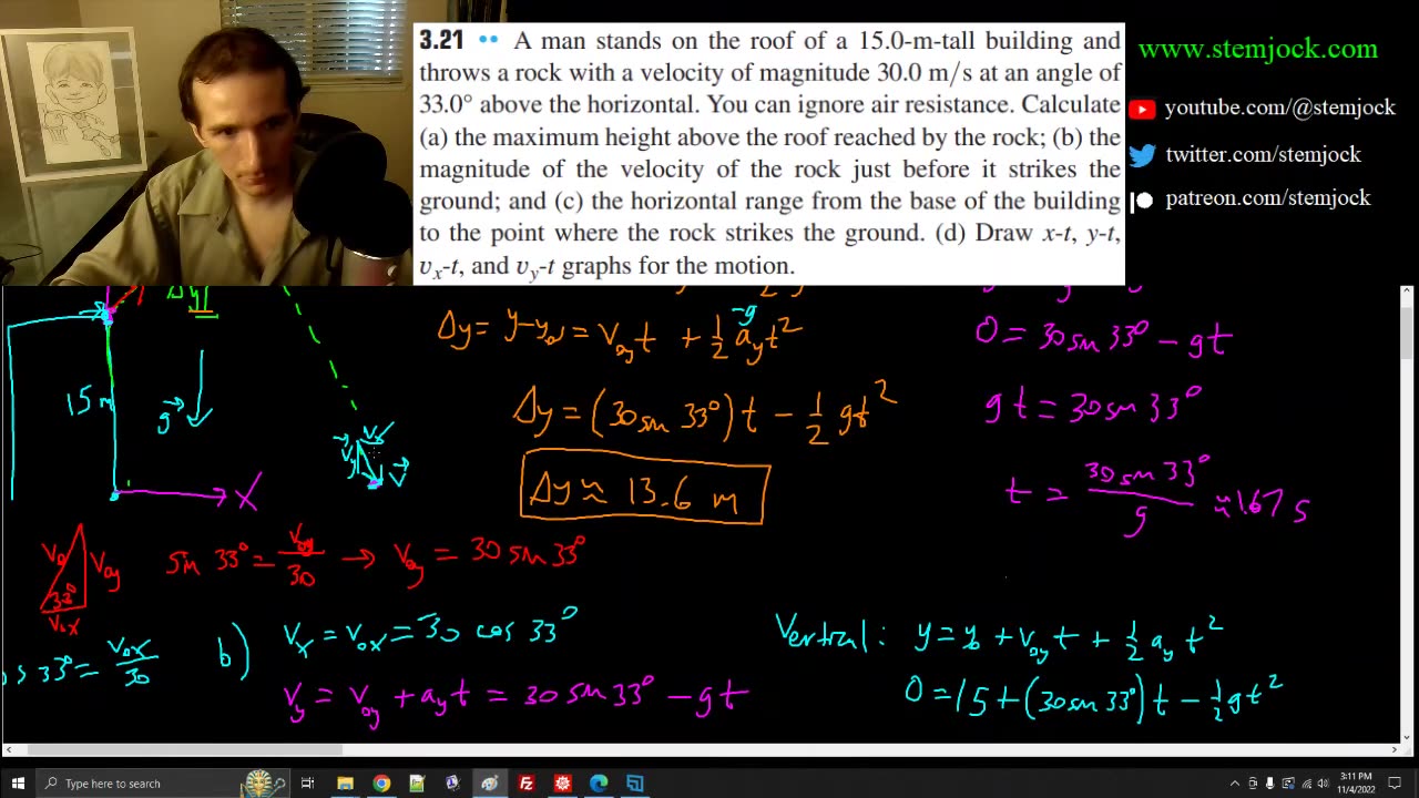 Physics - Projectile Motion - Practice Problem 4
