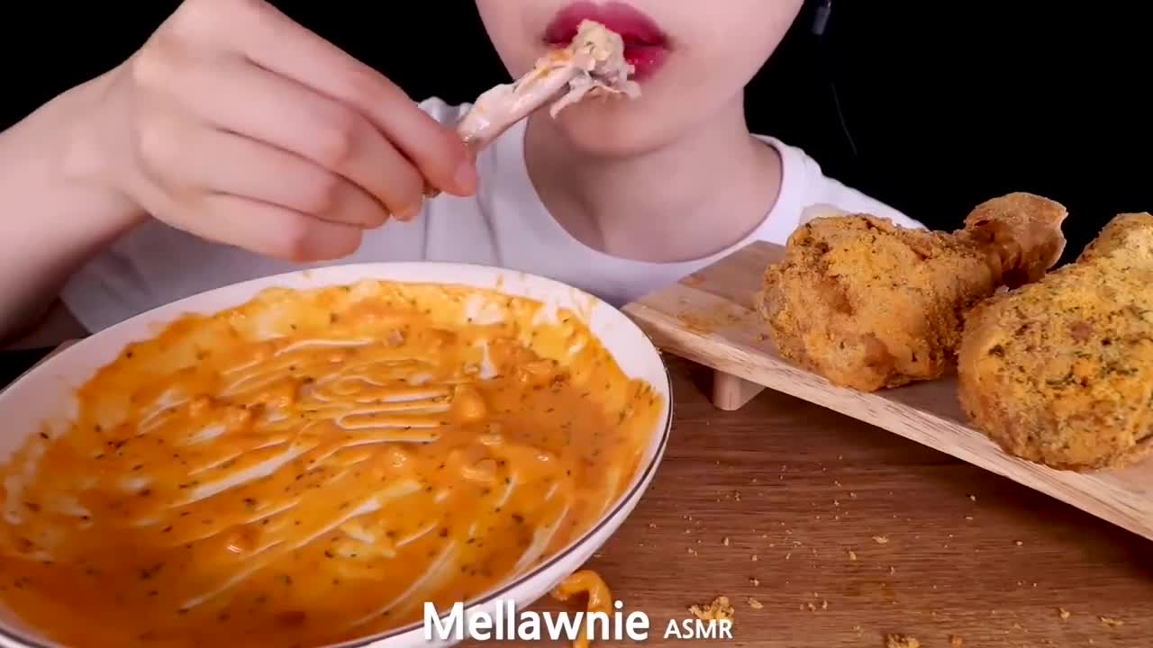 ASMR | Mukbang Super Spicy Cheese Noodles.