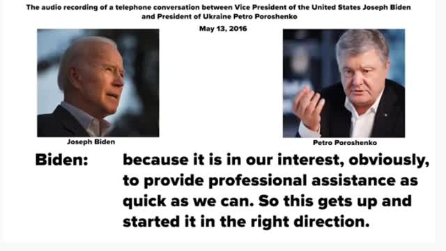 2016 LEAKED AUDIO - Biden deals w/Ukraine President to fire Prosecutor looking at Hunter's BURISMA