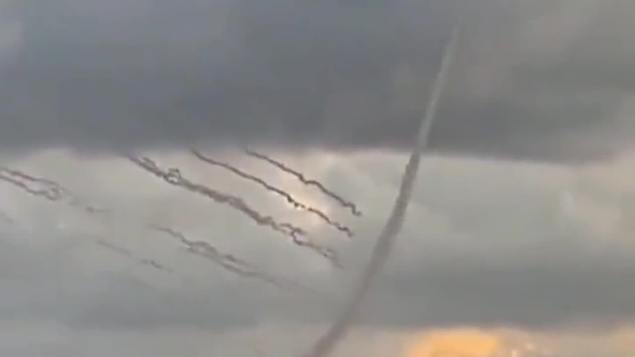 Hezbollah fires dozens of rockets against Israel from lebanon.