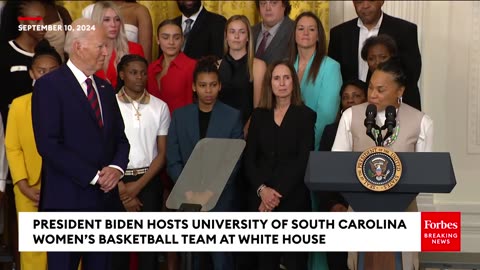 President Joe Biden Hosts University Of South Carolina Women’s Basketball Team At White House