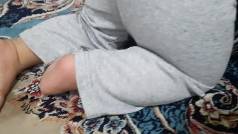Why did this boy sleep like this?