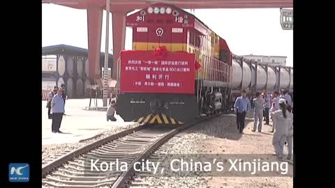 Freight train carries liquid chemical to Germany