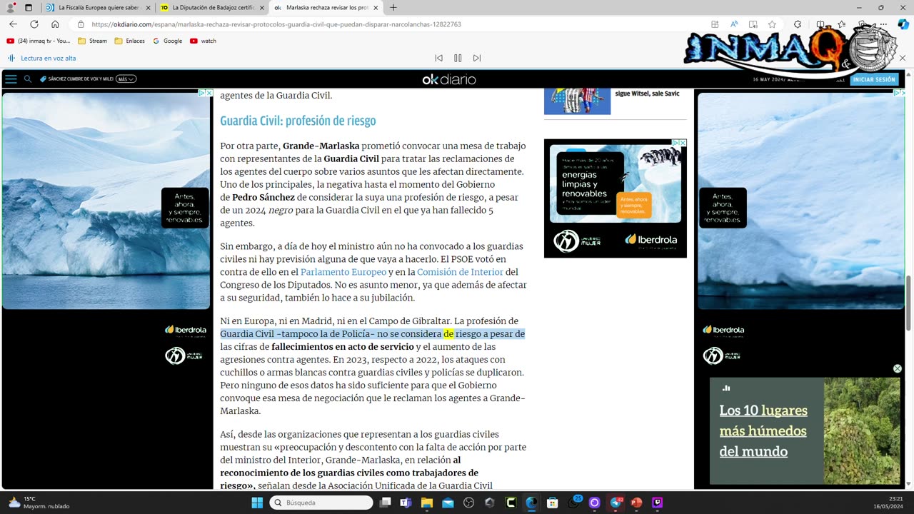 ULTIMA HORA 16/5/2024