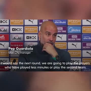 Pep Guardiola admits that Man City won't 'waste energy' on the Carabao Cu