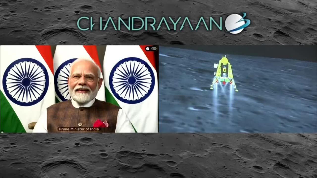 Chandrayaan-3 final descent Exclusive visuals of historic moon landing | Chandrayaan Landing