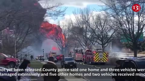 Moment fatal fuel truck crash causes explosion in Maryland