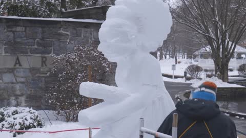 Preparing ice sculptures for the upcoming Lititz Ice Walk [video]