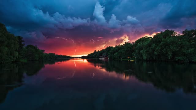 NATURE SOUNDS Relaxing Nature Sound Of Gentle Thunderstorm (No Music)