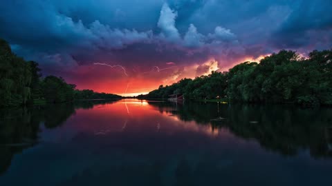 NATURE SOUNDS Relaxing Nature Sound Of Gentle Thunderstorm (No Music)