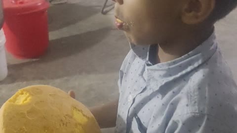 Baby with cake