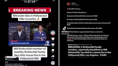 Rothchild house fire .. hmmm ..